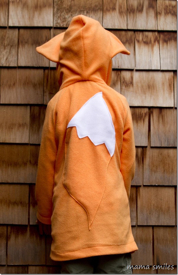 Fleece Fox DIY costume for kid - sensory friendly