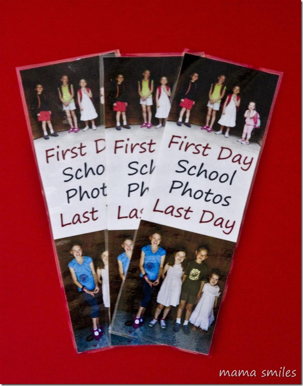 DIY bookmark gift. Use the class photo to make this a teacher gift at the end of the year!