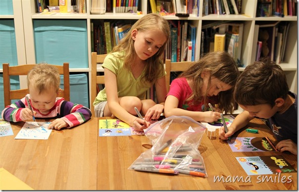 card writing and other quiet rainy day activities for kids