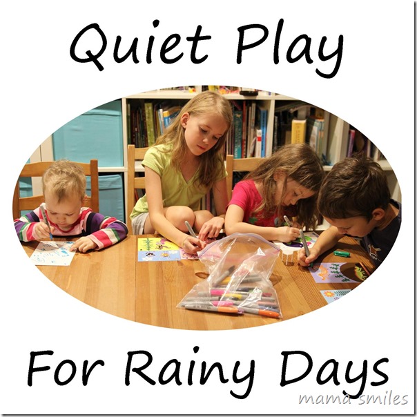 Unplugged quiet play ideas for rainy days