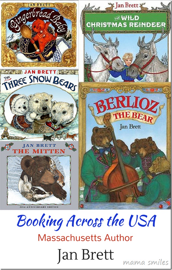 Read your way across America in picture books - Jan Brett for Massachusetts and links to books for the other states.