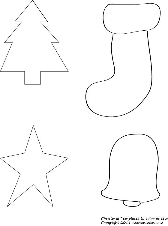Ornaments to Color or Sew