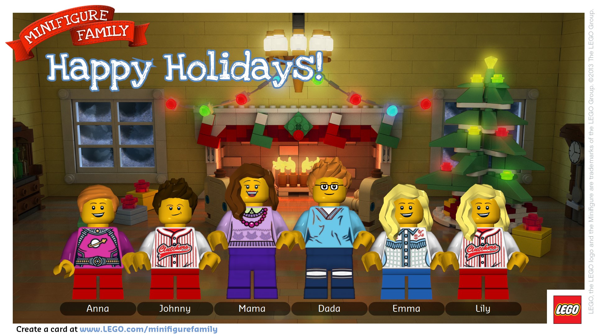 Minifigure holiday card fun from LEGO :)