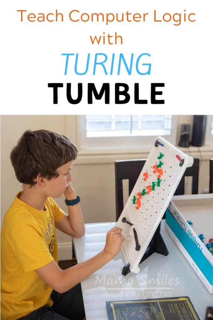 Turing Tumble makes teaching computer logic fun for all ages! This challenging game develops creativity and problem solving. #edchat #techgames #TuringTumble #STEMed #STEAMkids #computerscience #computerhistory
