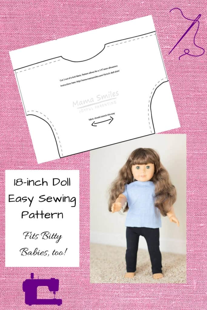 18-inch or Bitty Baby doll easy sewing pattern