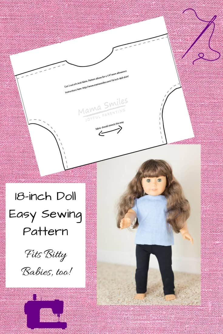 Easy And Free 18 Inch Doll Printable Shirt Pattern Even Kids Can Sew