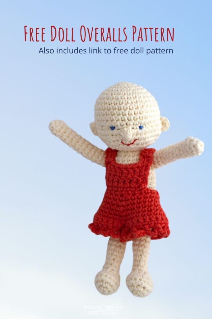 free crochet doll overalls pattern
