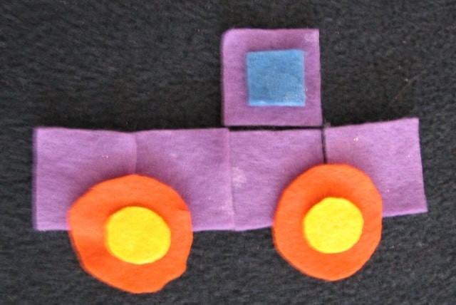 geometric shapes truck craft for kids