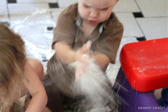 sensory play - the alternative to flour