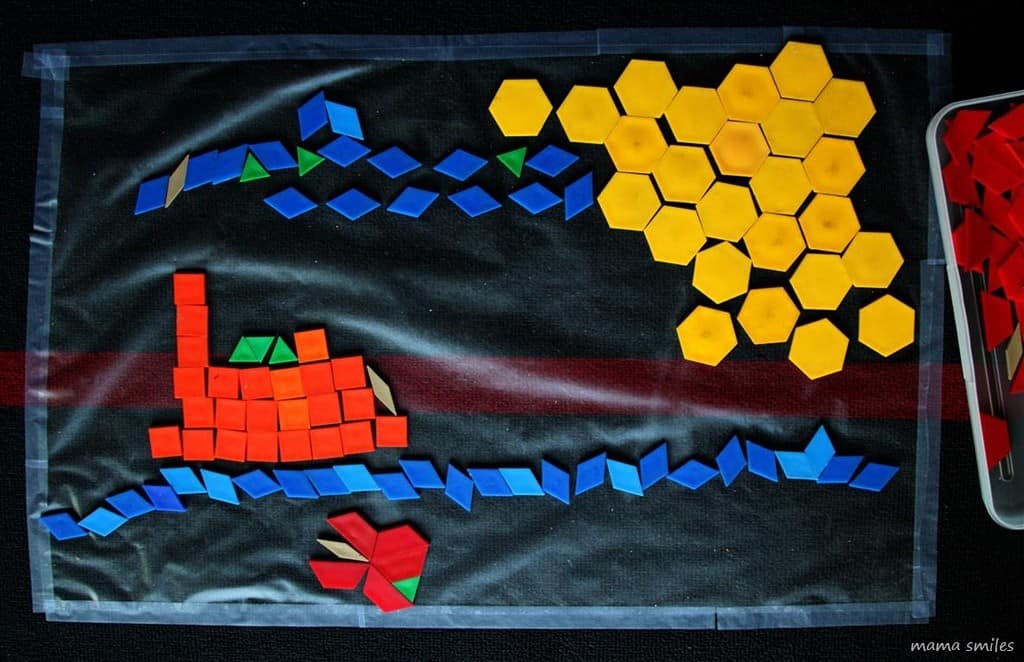 The secret to making BIG pattern block scenes - frustration free and so much fun!