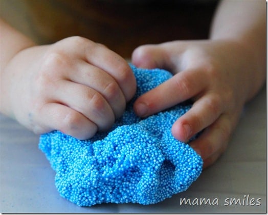 sensory play with gak and floam