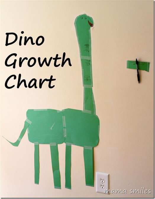 kid made dinosaur growth chart