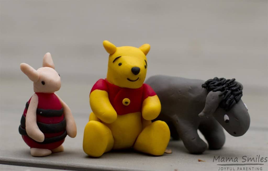 DIY Winnie the Pooh figurines. All under 2 inches tall, and made using Sculpey III polymer clay. Tutorial in the post.
