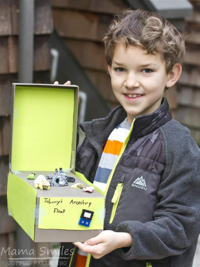 Ancestry float identity project for kids - such a fun way for kids to learn about their heritage!