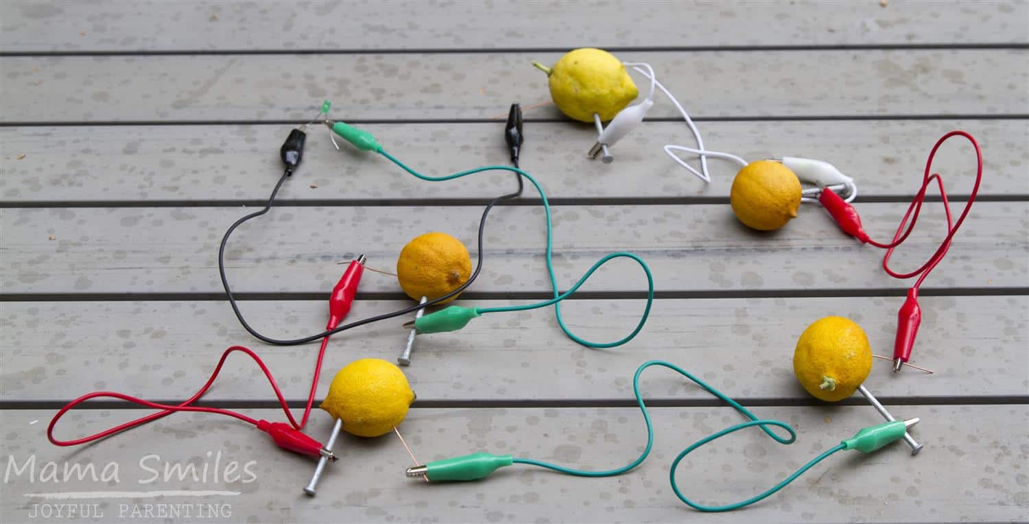 Use lemons to create your own battery. Fun hands-on science for kids.