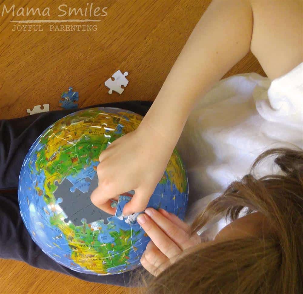 LOVE this Puzzleball Globe as a way for kids to explore the world.