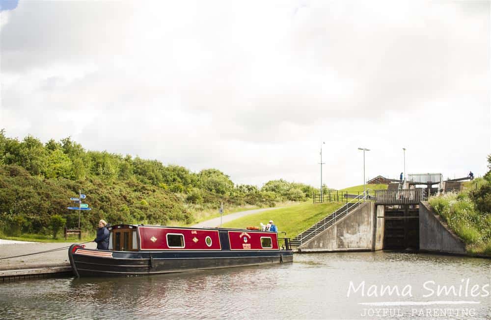 There are still two locks to go through to enter the Union Canal after taking the Falkirk Wheel