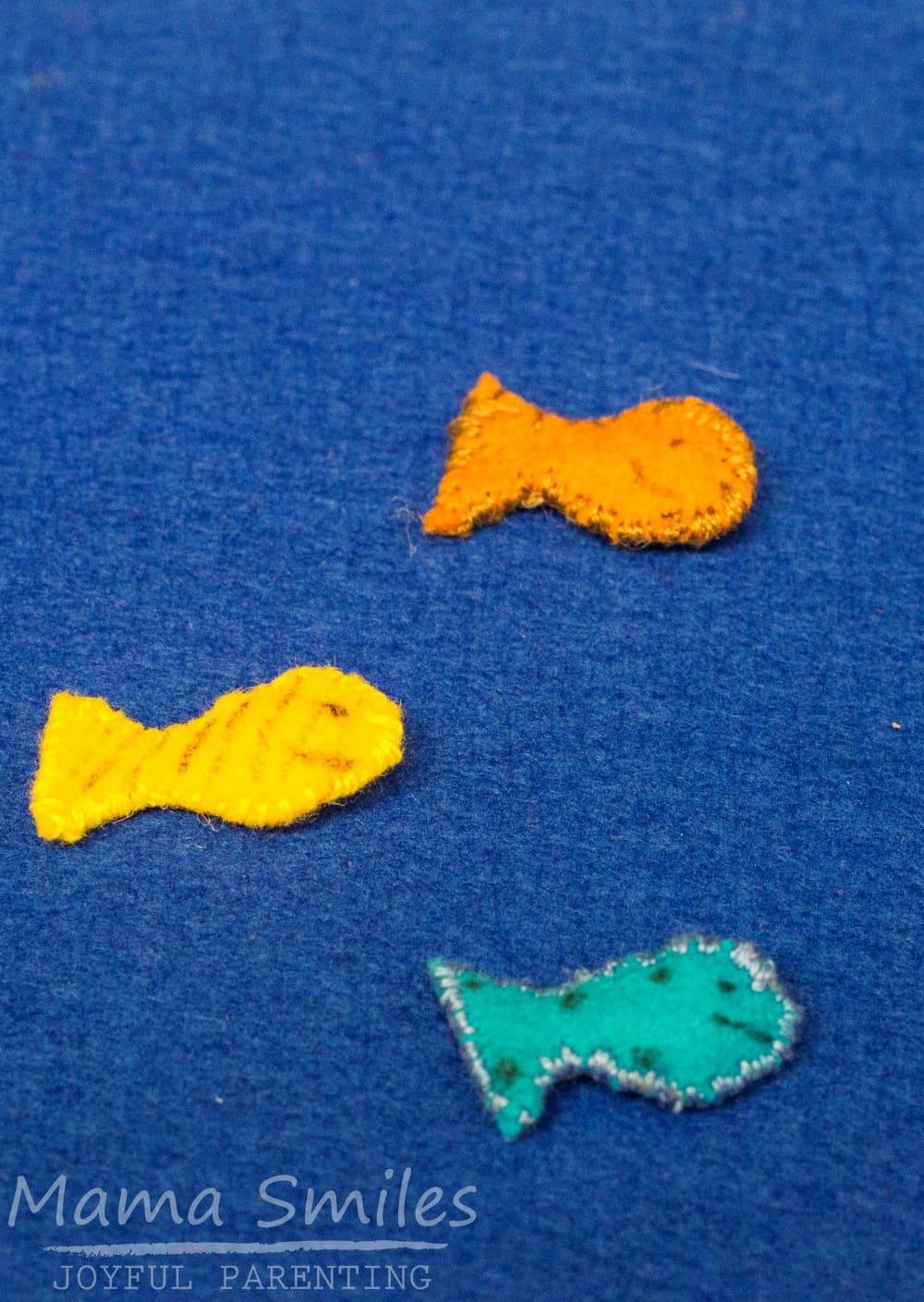 Easy sewing for kids: tiny felt fish, bunnies, and cats.