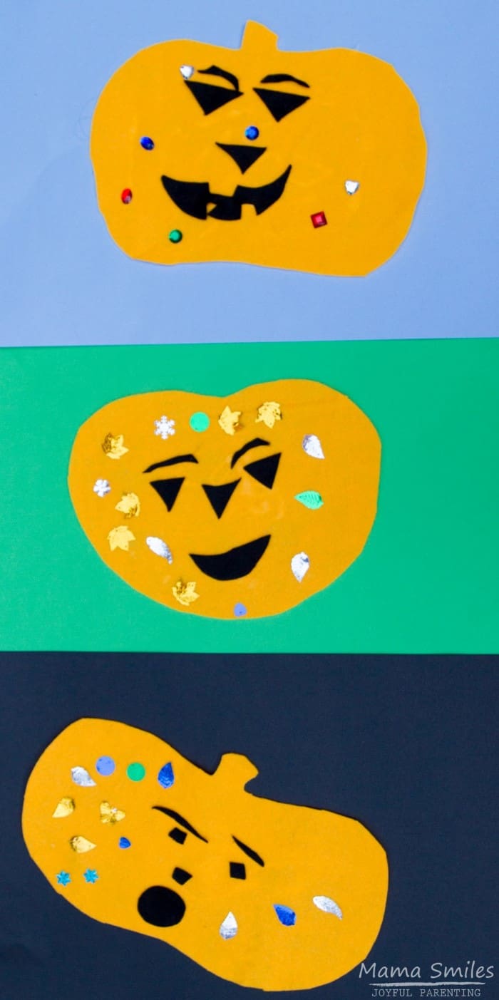 Emotional intelligence is such an important life skill! This fun activity has Children using felt pumpkin faces to explore emotions.