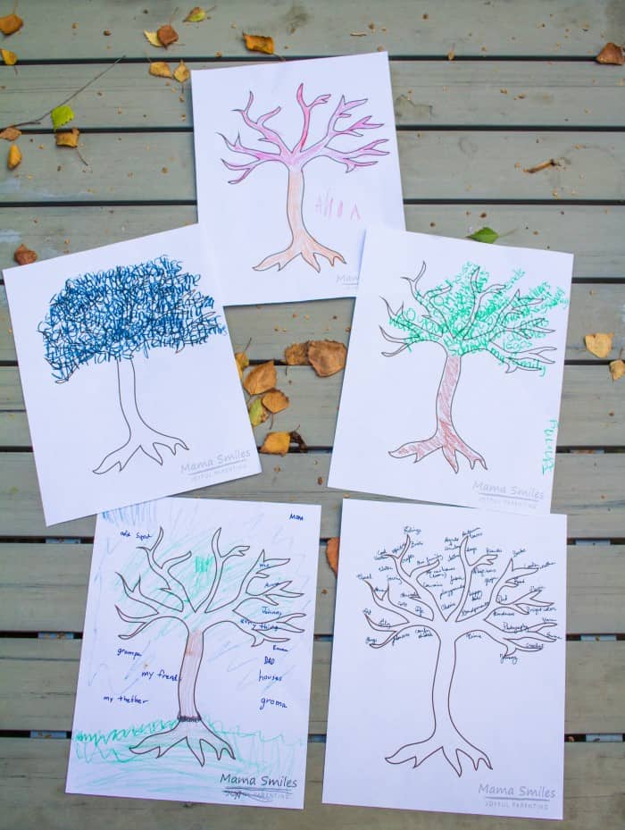 Focus on giving thanks this Thanksgiving by making these gratitude trees with your kids. The free printable makes it easy!