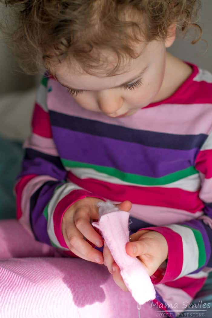 Kids love making their own toys! This simple sewing project is a great place to start.