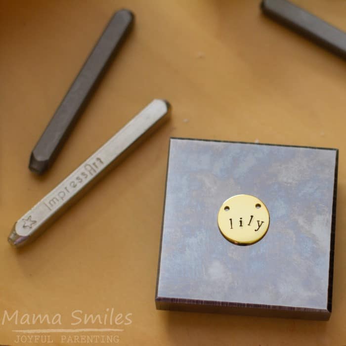 How to make hand stamped jewelry.