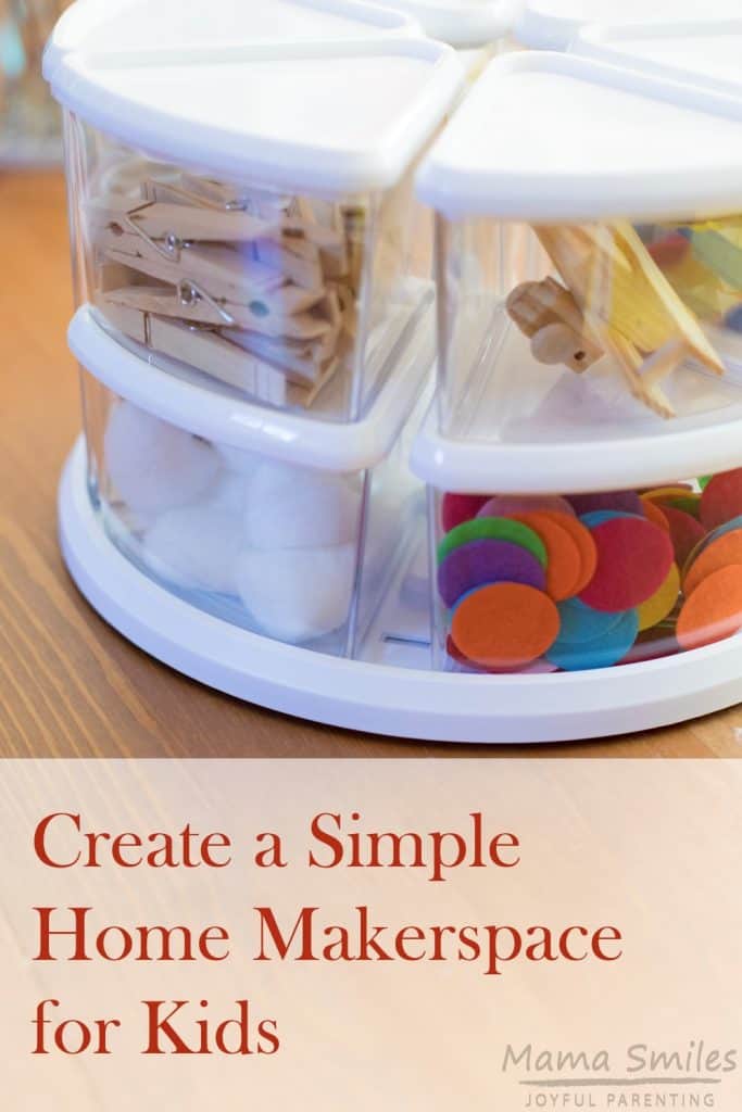 Creating a simple home makerspace to inspire creativity - I love the portable design! Plus, airplane activities for preschoolers.