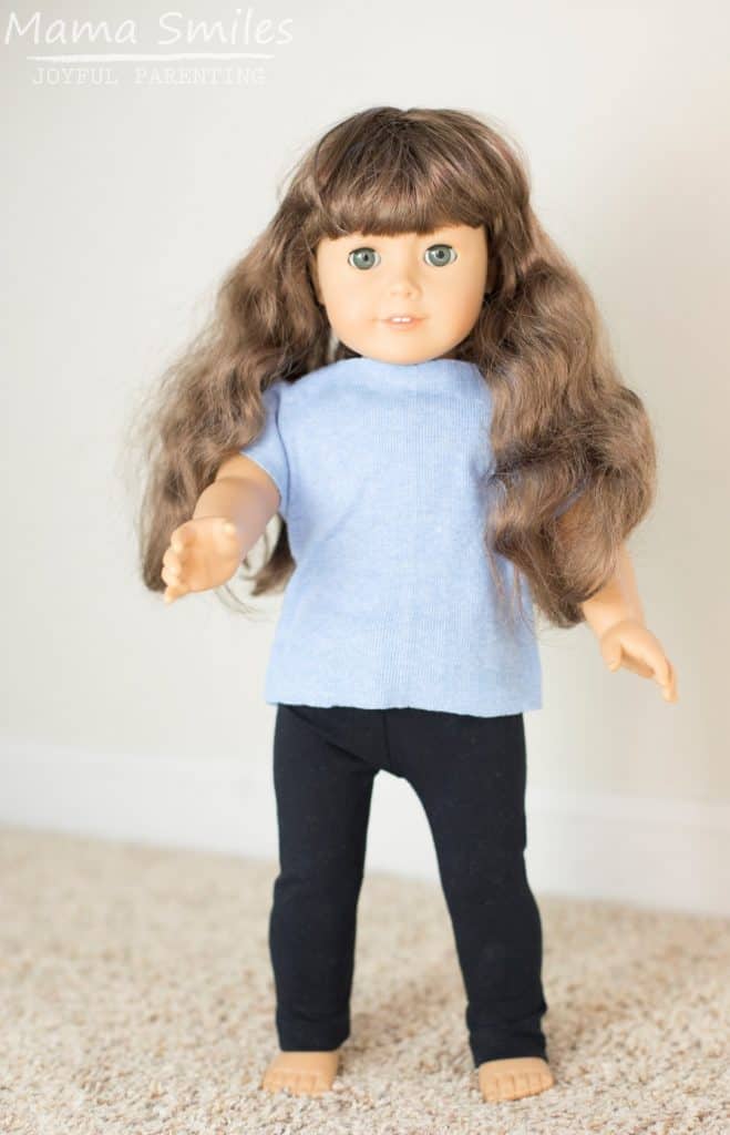 Easy and free 18 inch doll printable shirt pattern. Even a tween can sew this simple project!