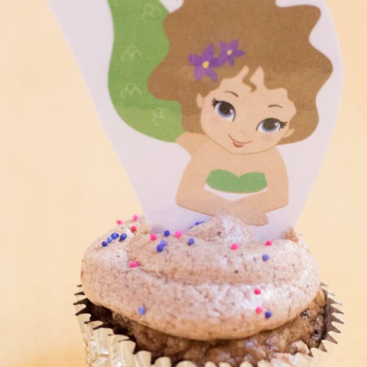 Mermaid birthday party cupcakes