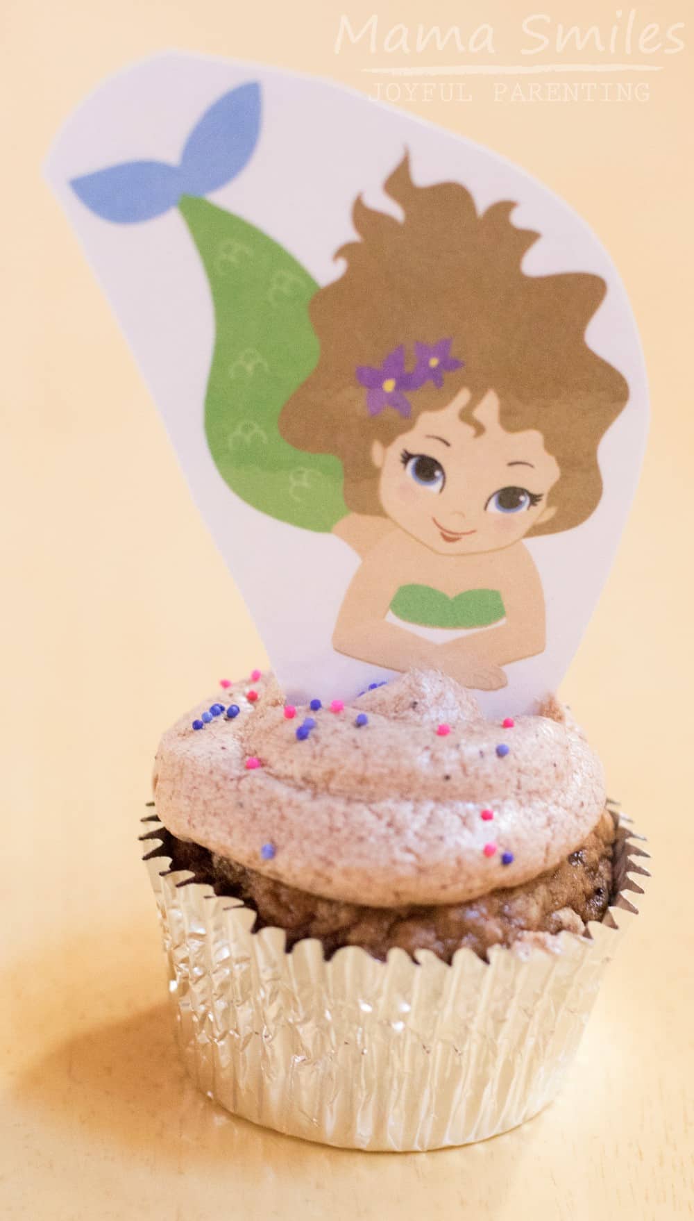 Mermaid birthday party cupcakes