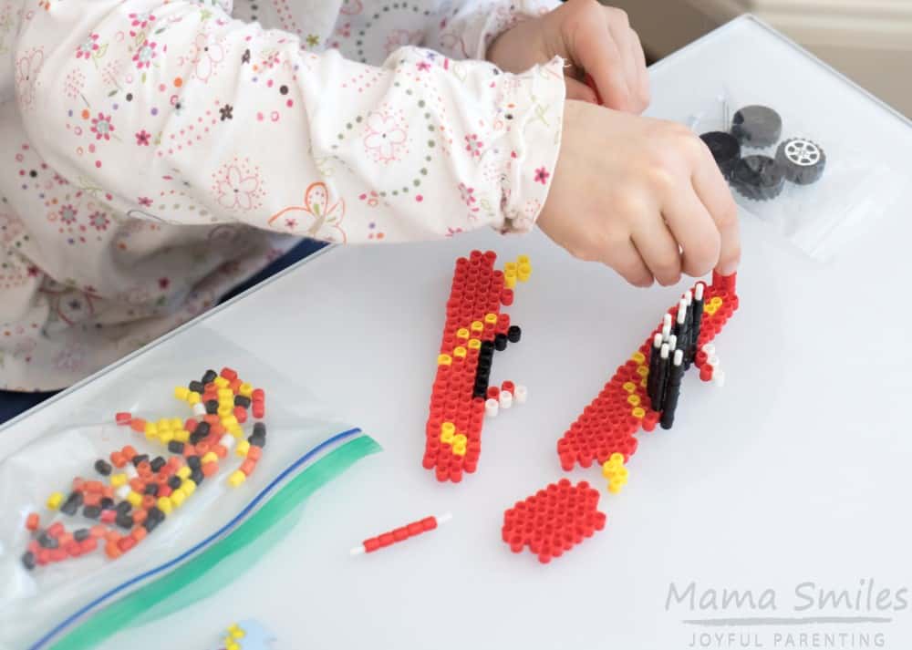 Have you tried Zirrly super beads? These water fusible beads can be used to make all sorts of things, including toy cars with moving wheels!