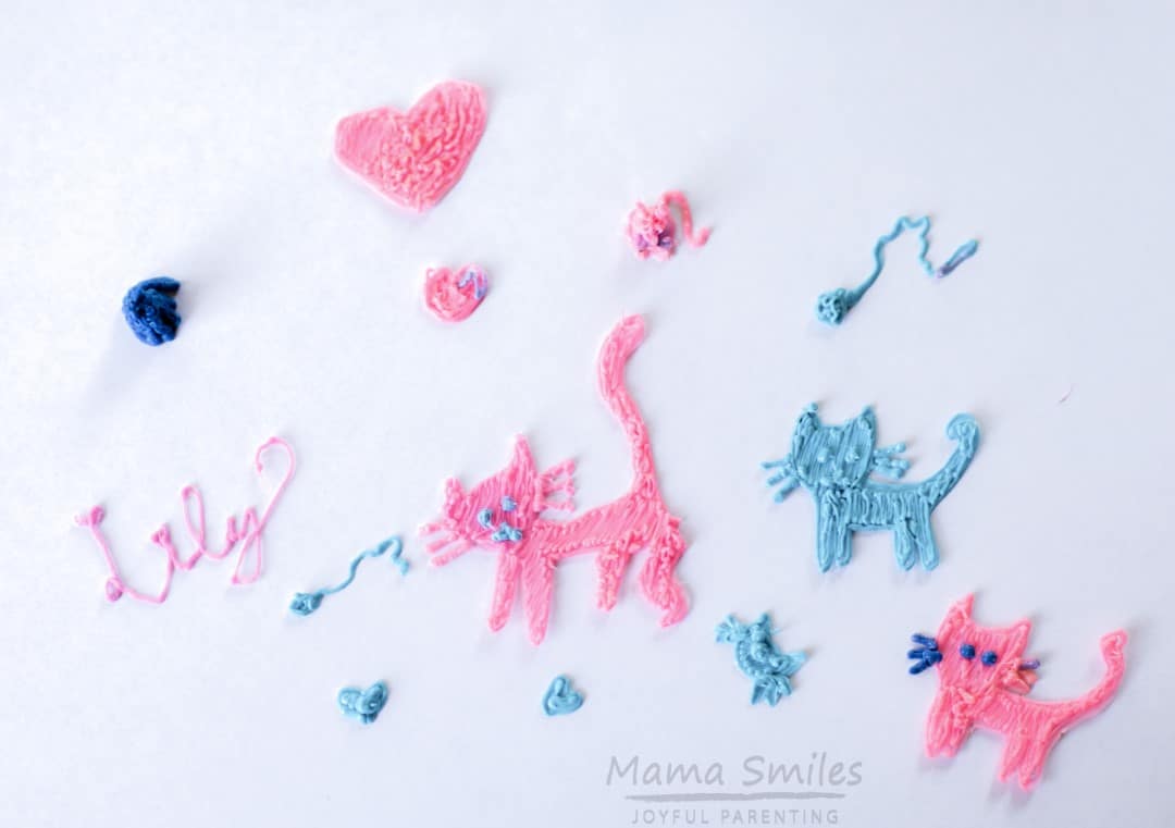 Whimsical 3D printed creates made using the 3Doodler Create+