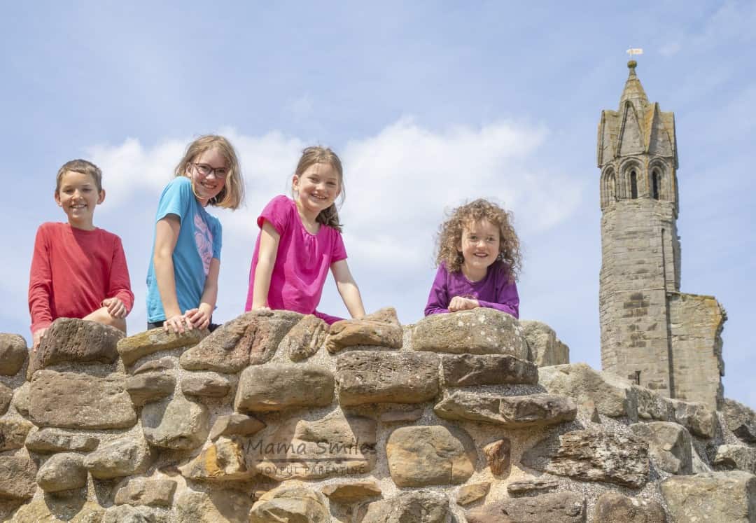 Visiting the St Andrews Cathedral with kids