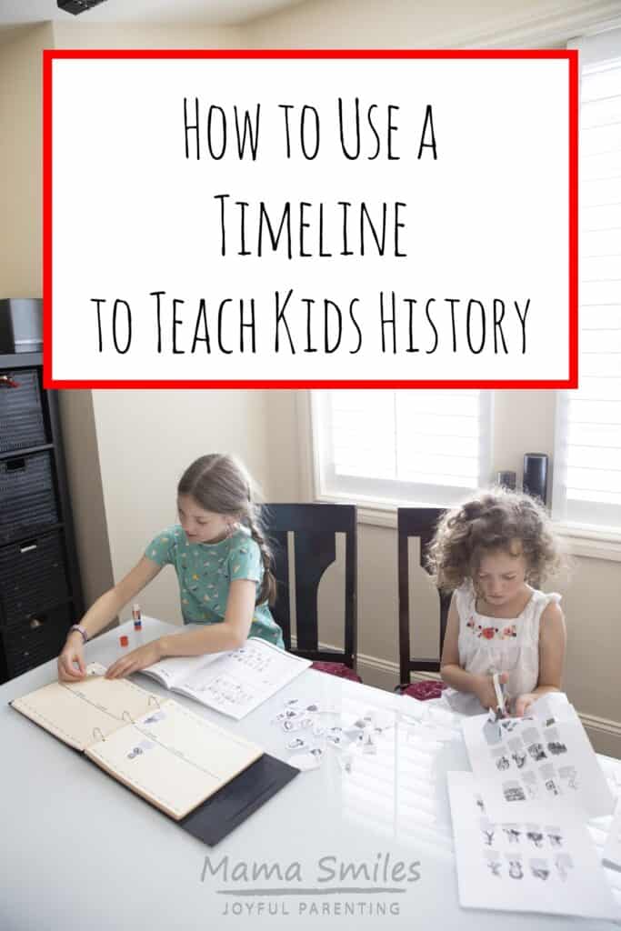 How to teach use a timeline to teach kids history.