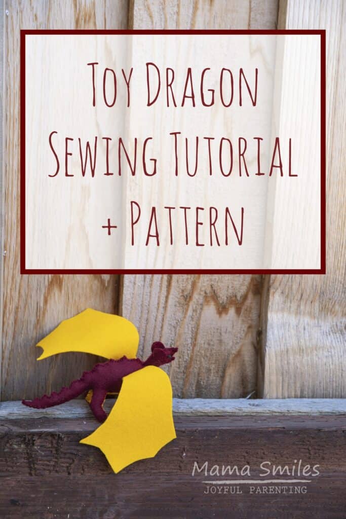 Toy dragon sewing tutorial - step by step with a free pattern.