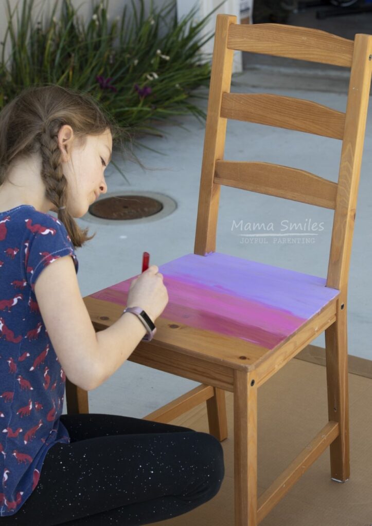 ombre painted chair