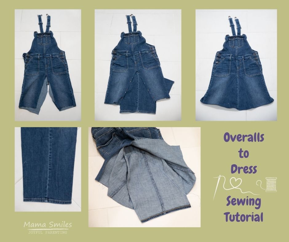 overall to dress sewing tutorial