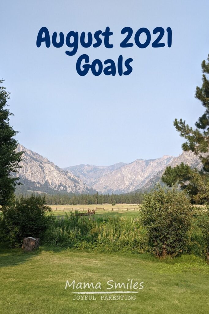 setting goals for August 2021