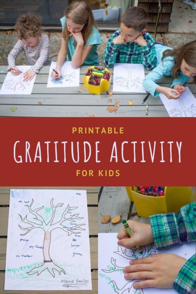 free printable gratitude tree activity