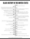 Black History Month Facts and Free Printable Timeline