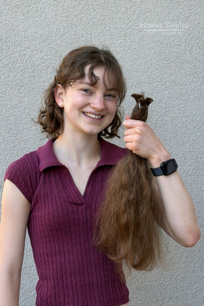Donating hair to a child who needs a wig