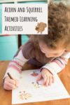 acorn and squirrel fall learning activities for kids