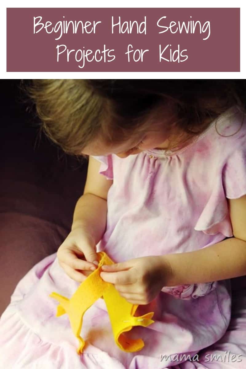 Easy and fun beginnner hand sewing projects for kids #sewing #sewingwithkids #sewingforkids #handsewing #felt