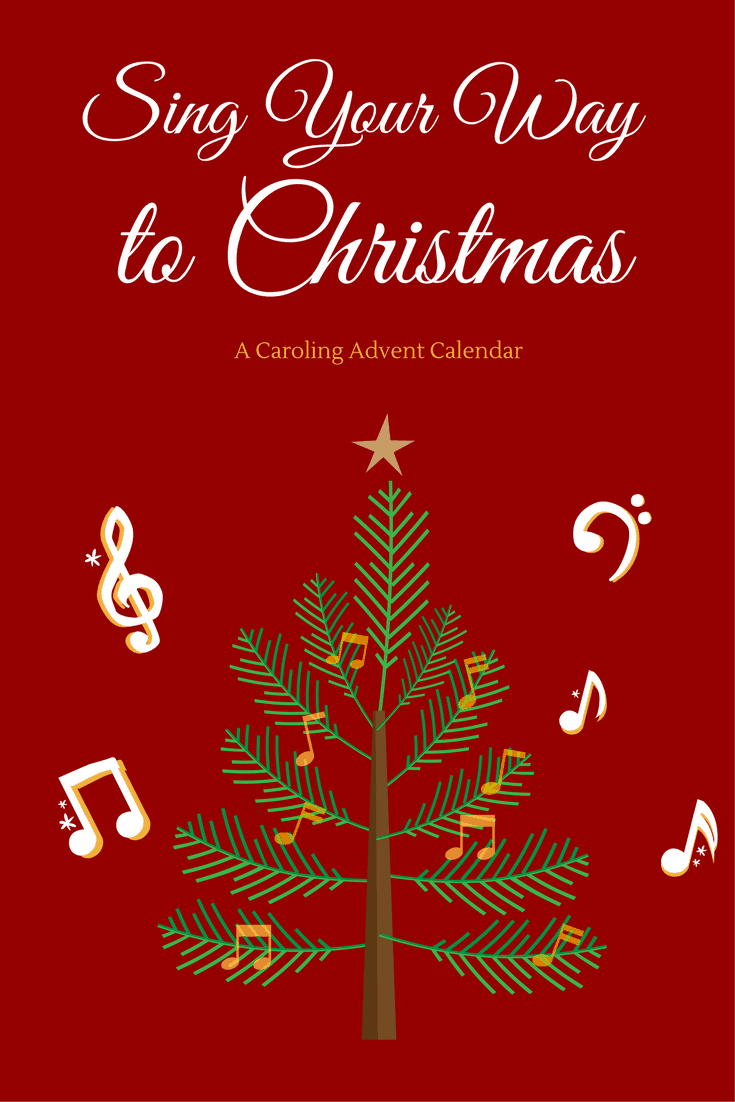 Sing your way to Christmas with this fun Christmas carol advent calendar printable.