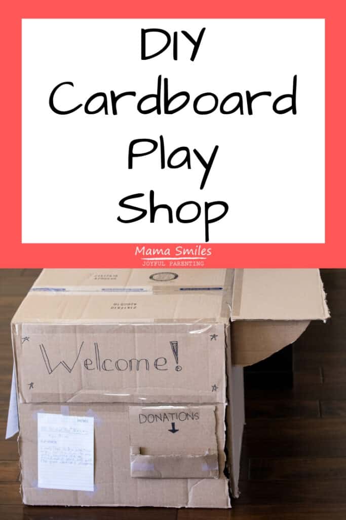 DIY cardboard play shop