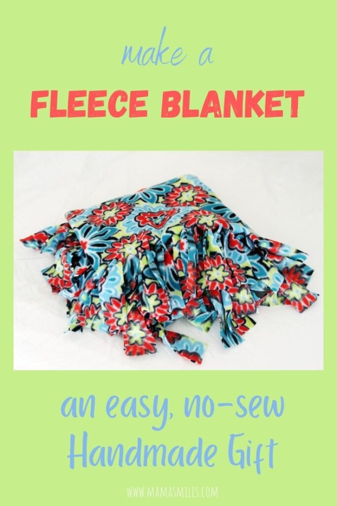 DIY fleece blanket handmade gift