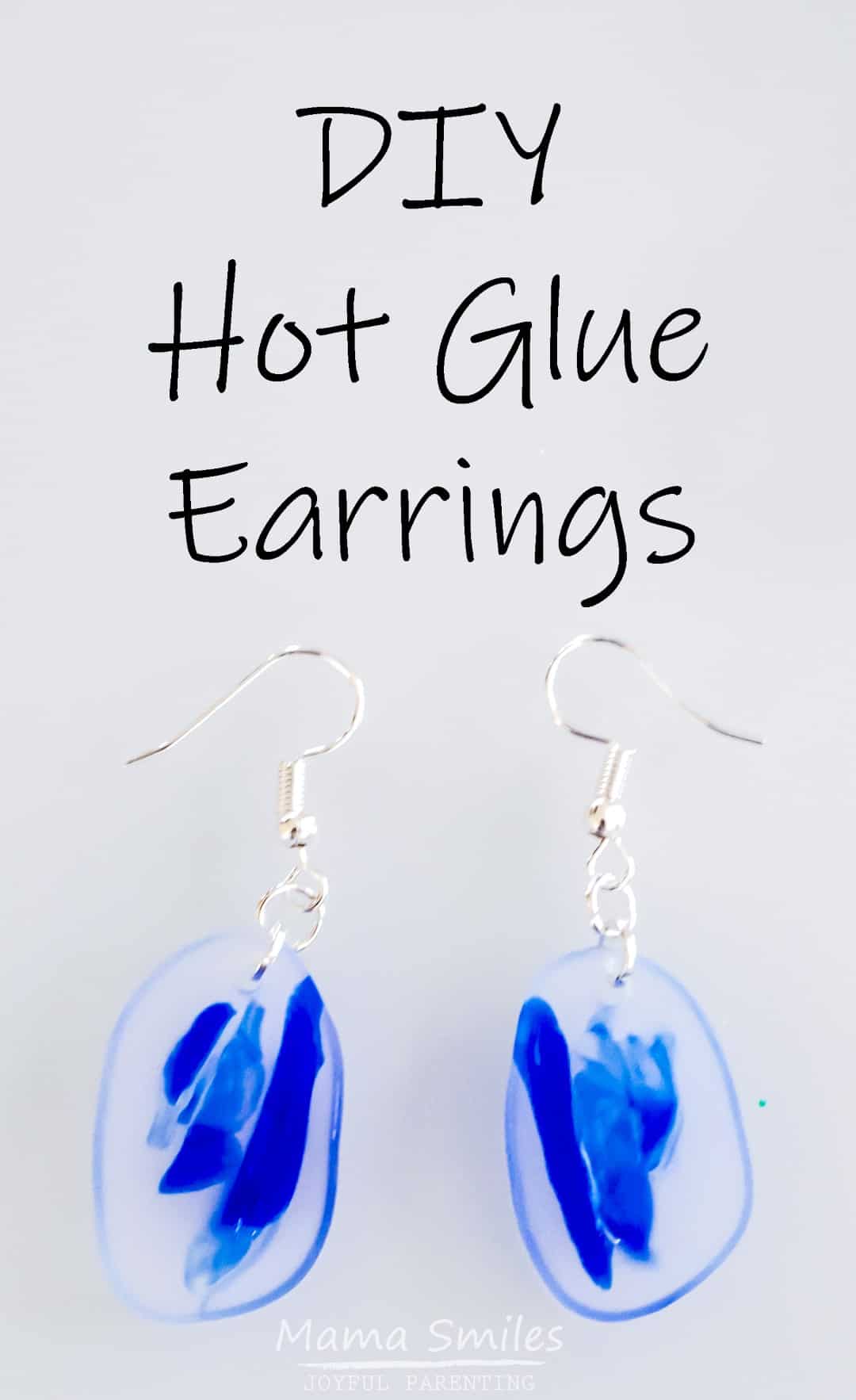 DIY hot glue earring tutorial