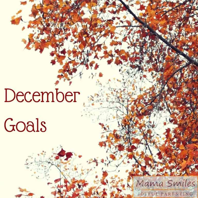 Setting goals for December 2015. This post includes a linky so you can add your own goals!