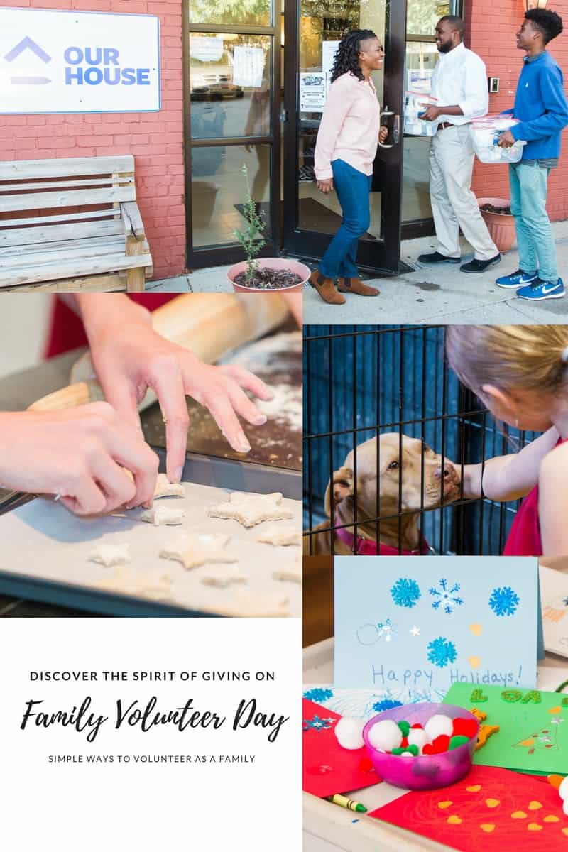 Family Volunteer Day is a great way to focus giving rather than getting during the holiday season. Simple ways to volunteer as a family. #ad #FamilyVolunteerDay @generationOn