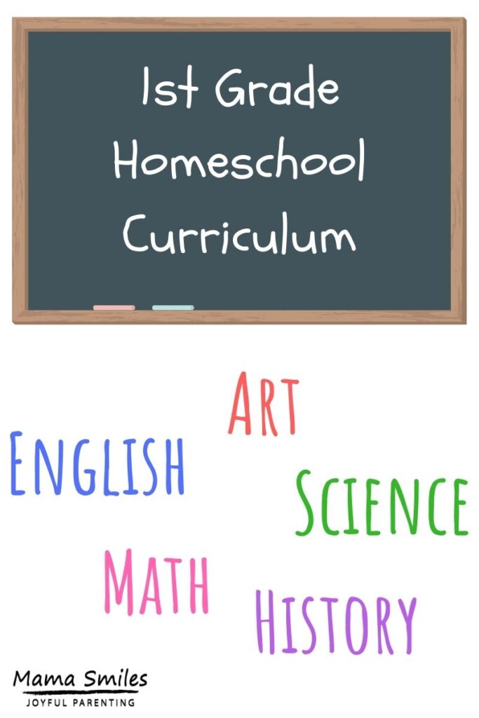 First Grade Homeschool Curriculum Recommendations: 1st grade English, Art, Science, Math, and History.